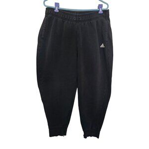 Adidas Womens Black‎ Fleece Jogger Sweatpants 1X Elastic Waistband & Cuffs